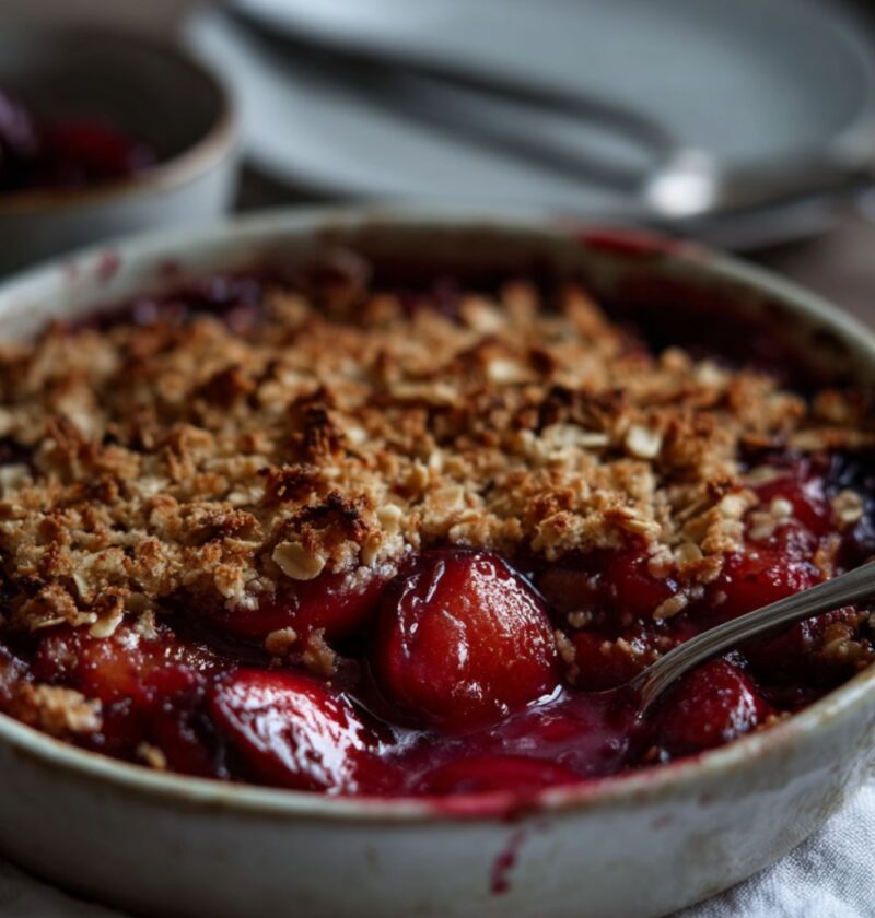 Hairy Bikers Plum Crumble Recipe