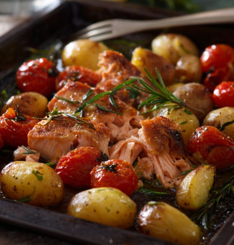 Hairy Bikers​ Salmon Tray Bake Recipe