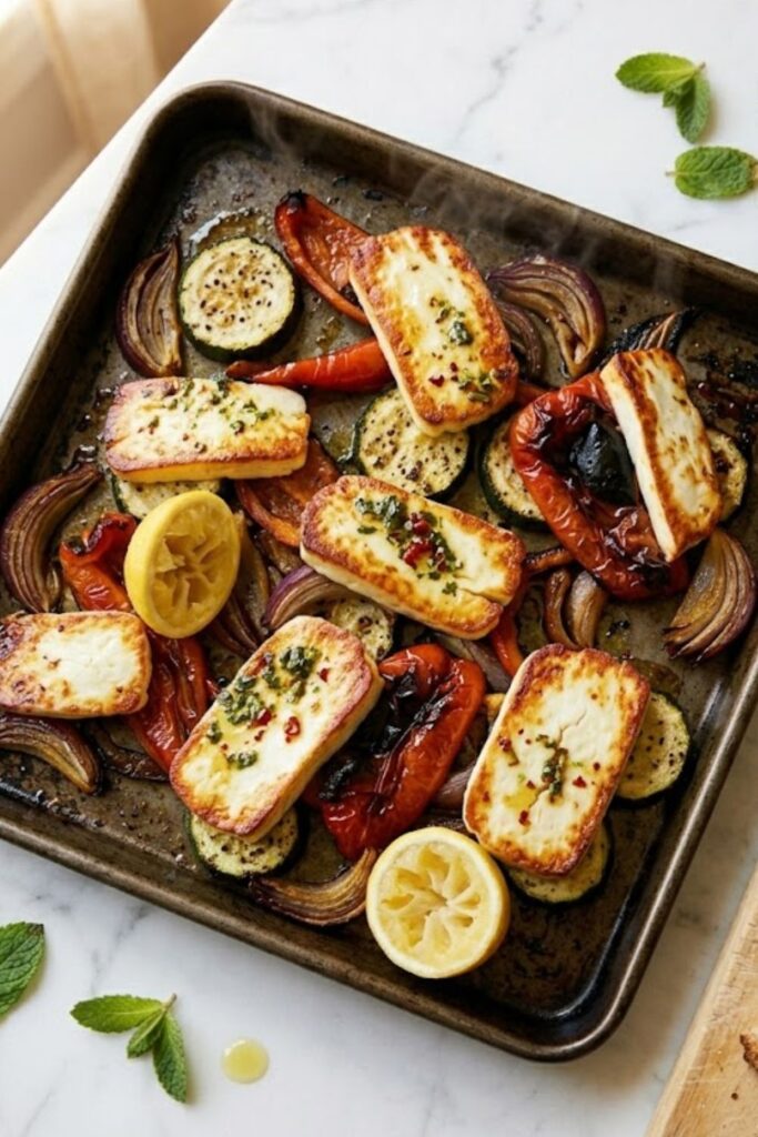 Hairy Bikers Halloumi Tray Bake Recipe