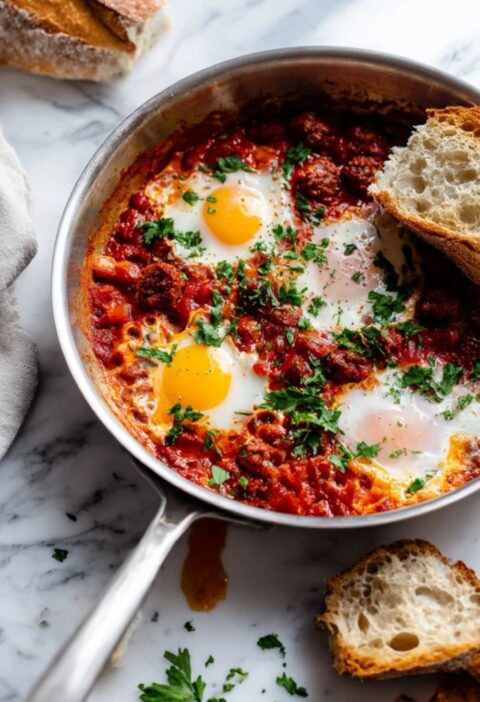 Eggs With Merguez Sausages Recipe