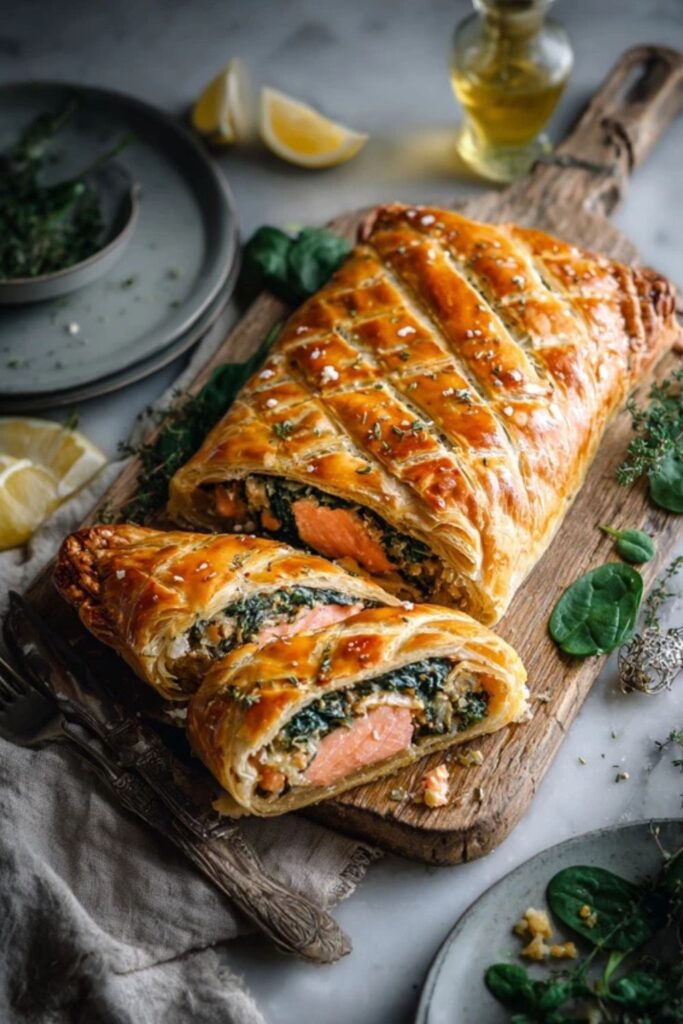 Hairy Bikers Salmon and Spinach En Croute Recipe