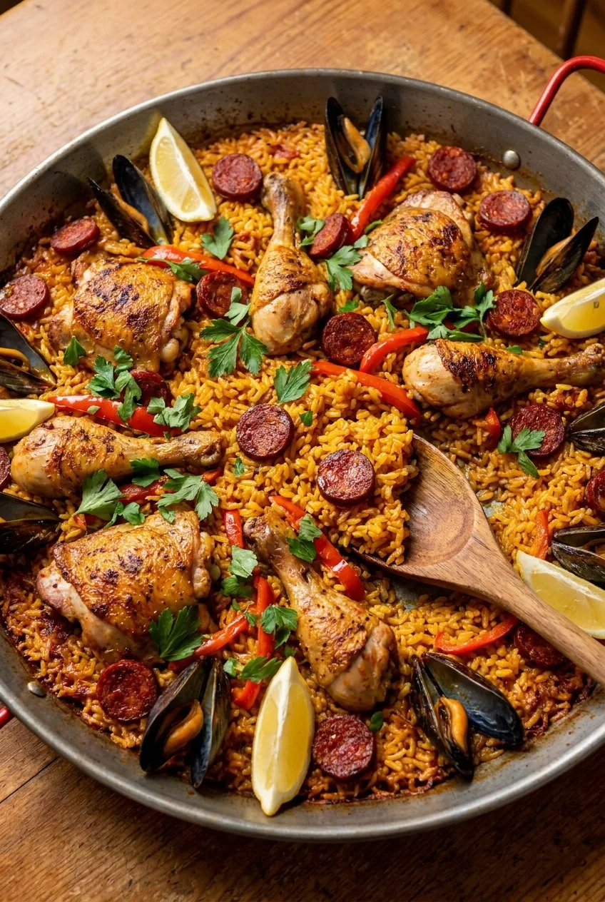 Hairy Bikers Chicken and Chorizo Paella Recipe