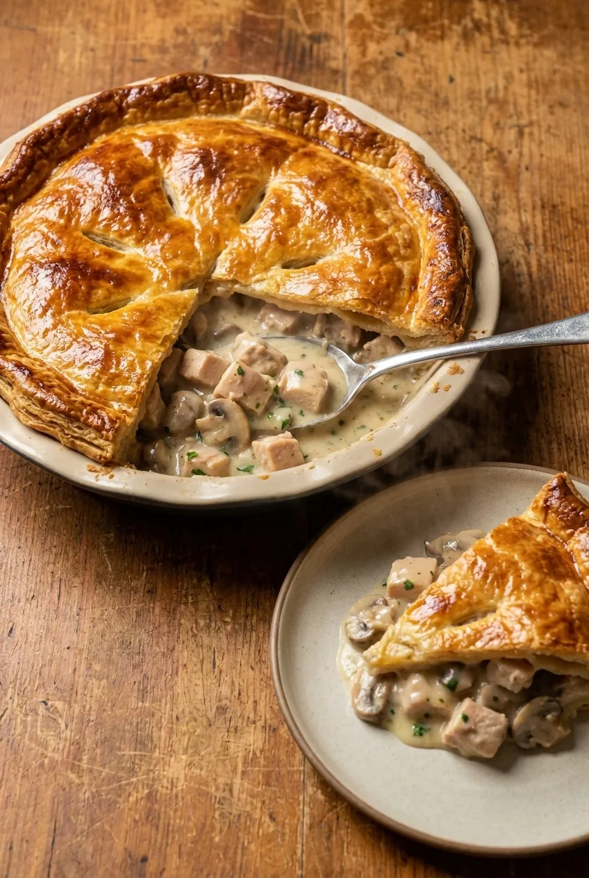 Hairy Bikers Chicken and Mushroom Pie