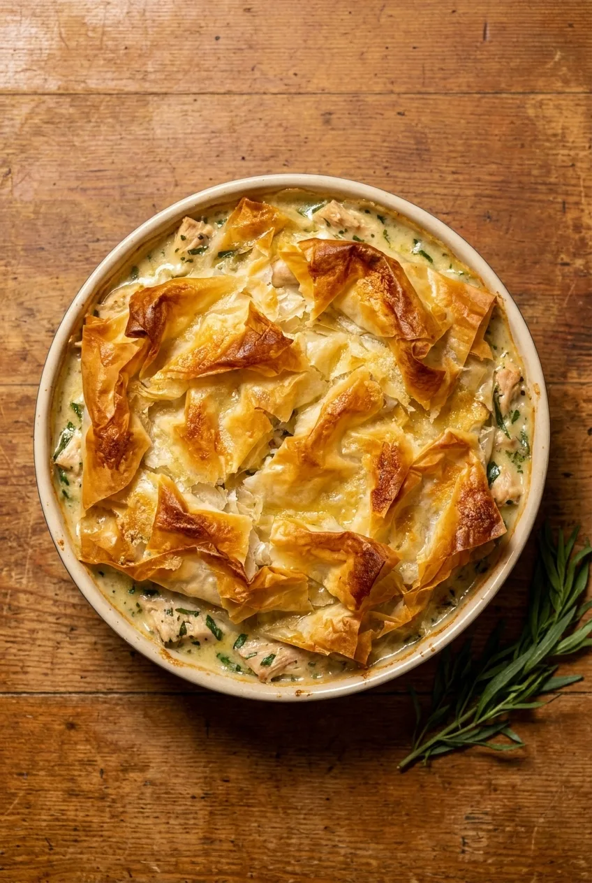 Hairy Bikers Chicken and Tarragon Pie