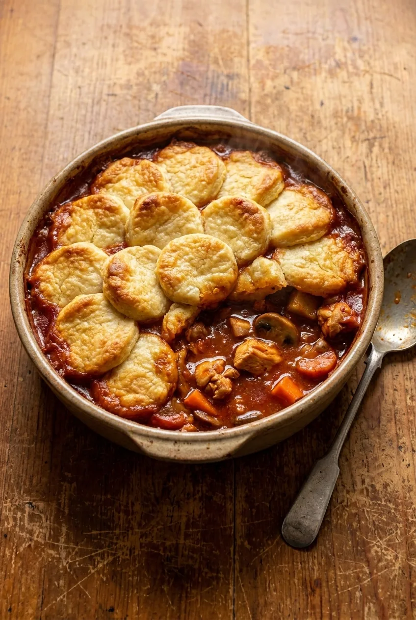 Hairy Bikers Chicken Casserole with Potato Cobbler