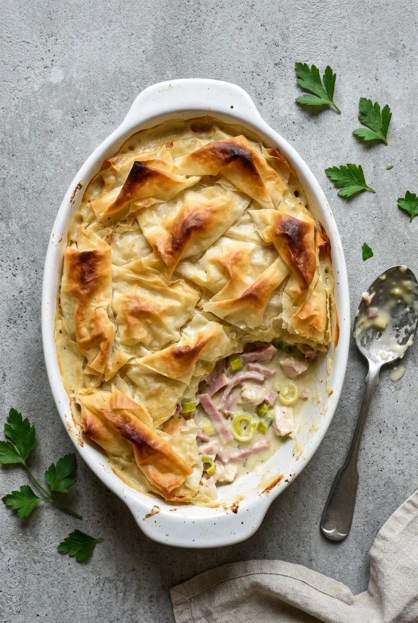 Hairy Bikers Chicken and Ham Tangle Pie Recipe