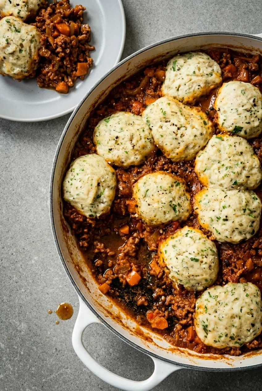 Hairy Bikers Minced Beef and Dumplings Recipe