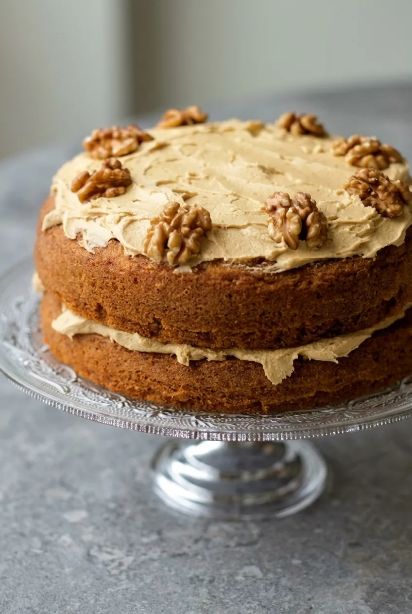 Hairy Bikers Coffee and Walnut Cake