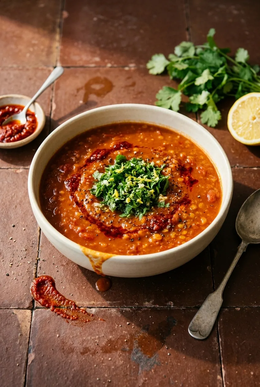 Hairy Bikers Red Lentil and Harissa Soup