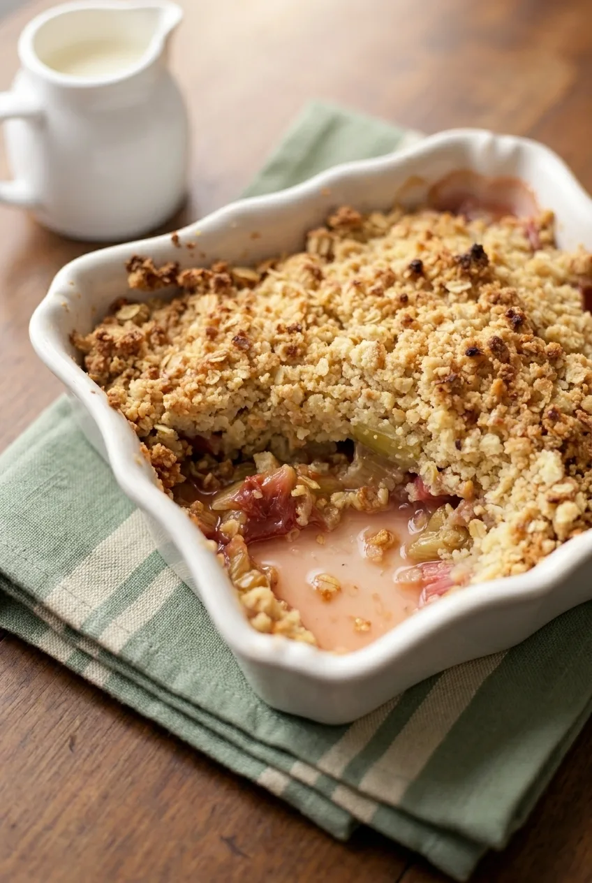 Hairy Bikers Rhubarb Crumble