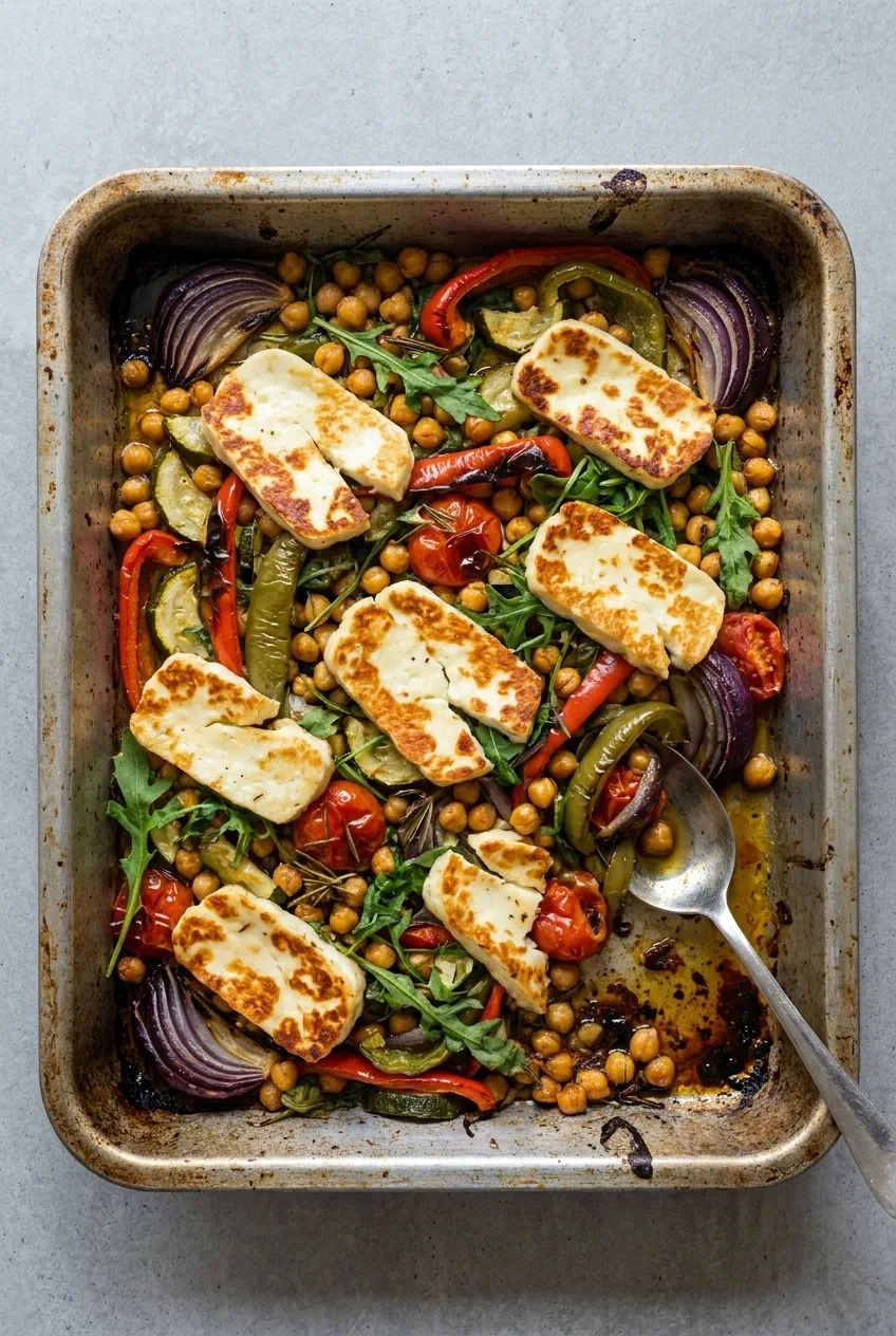 Hairy Bikers Halloumi Tray Bake Recipe
