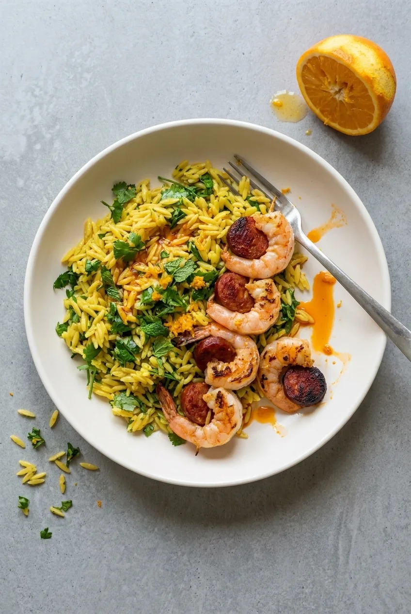 Hairy Bikers Prawn and Chorizo Orzo Recipe