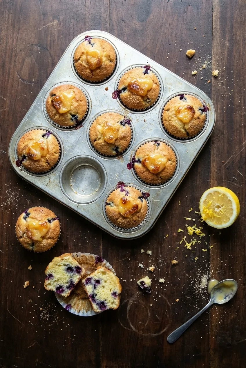 Hairy Bikers Lemon and Blueberry Muffins