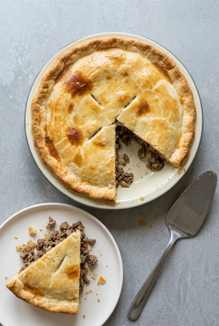 Hairy Bikers Mince and Onion Plate Pie